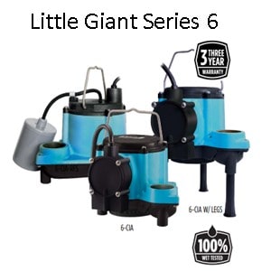 Little Giant Sump Pump Series Model 6